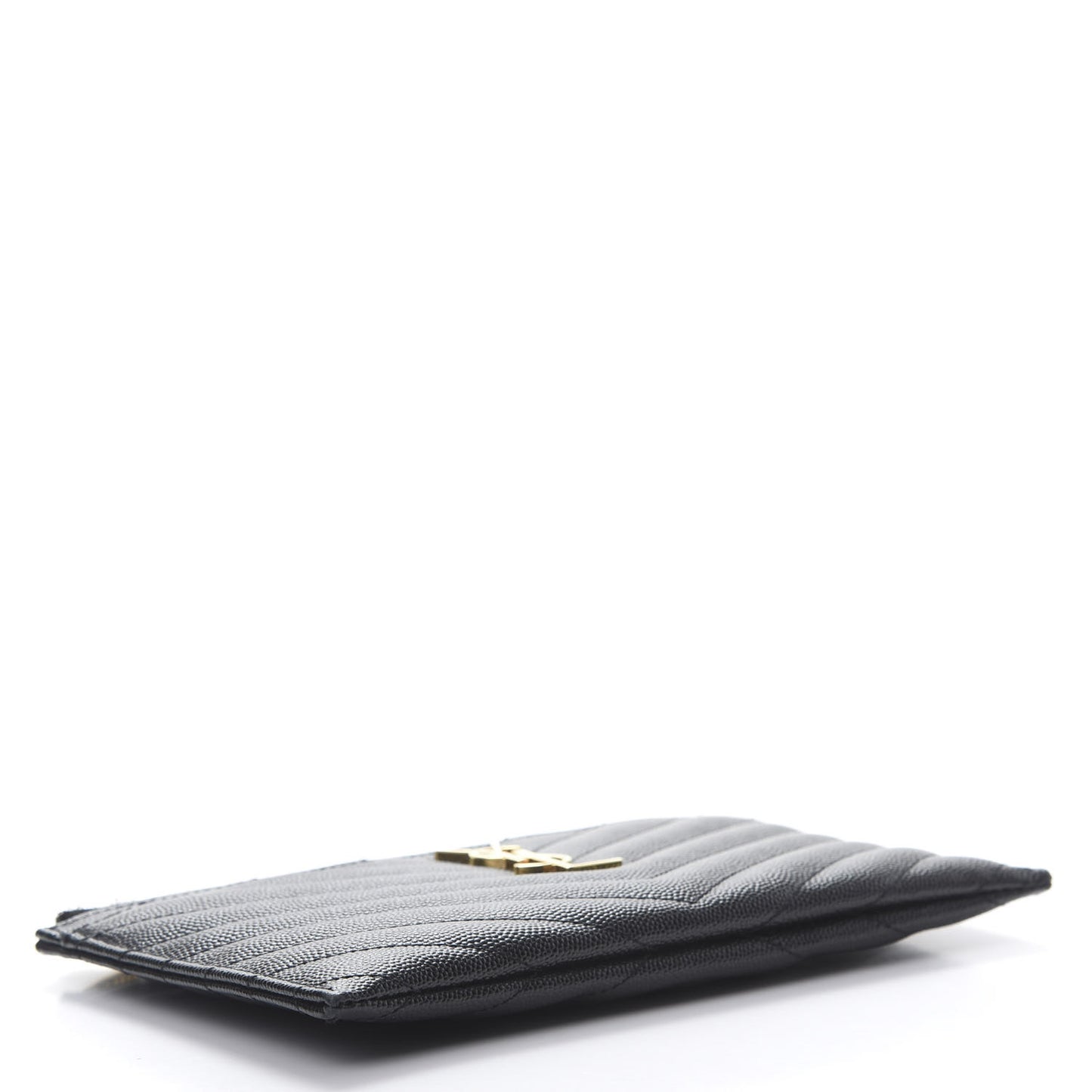 Grain De Poudre Chevron Monogram Bill Pouch Black