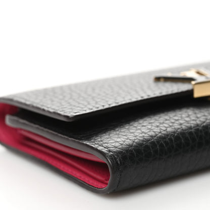 Louis Vuitton Taurillon Capucines Compact Wallet Black 9 of 11