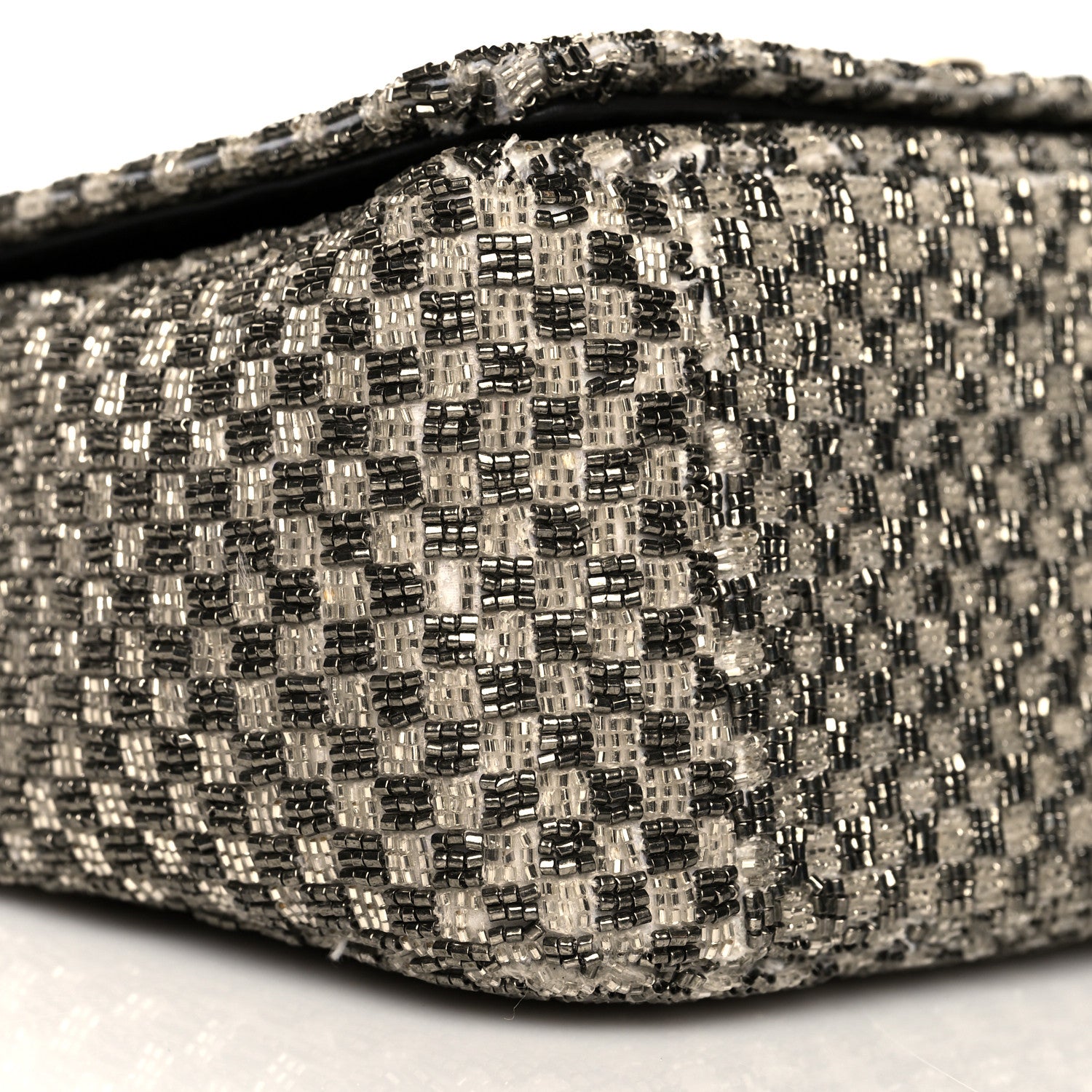 Christian Dior Calfskin Beaded Small Caro Bag Grey 5 of 9