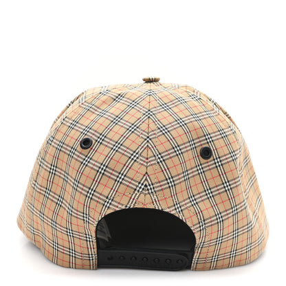 Burberry Technical Cotton Micro Check Baseball Hat L Beige 5 of 8