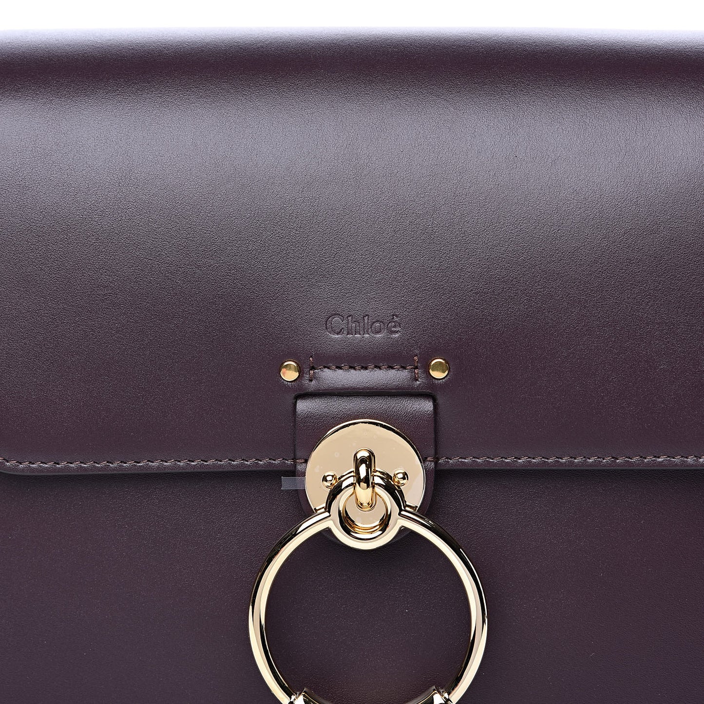 Calfskin Large Tess Bag Black Raisin