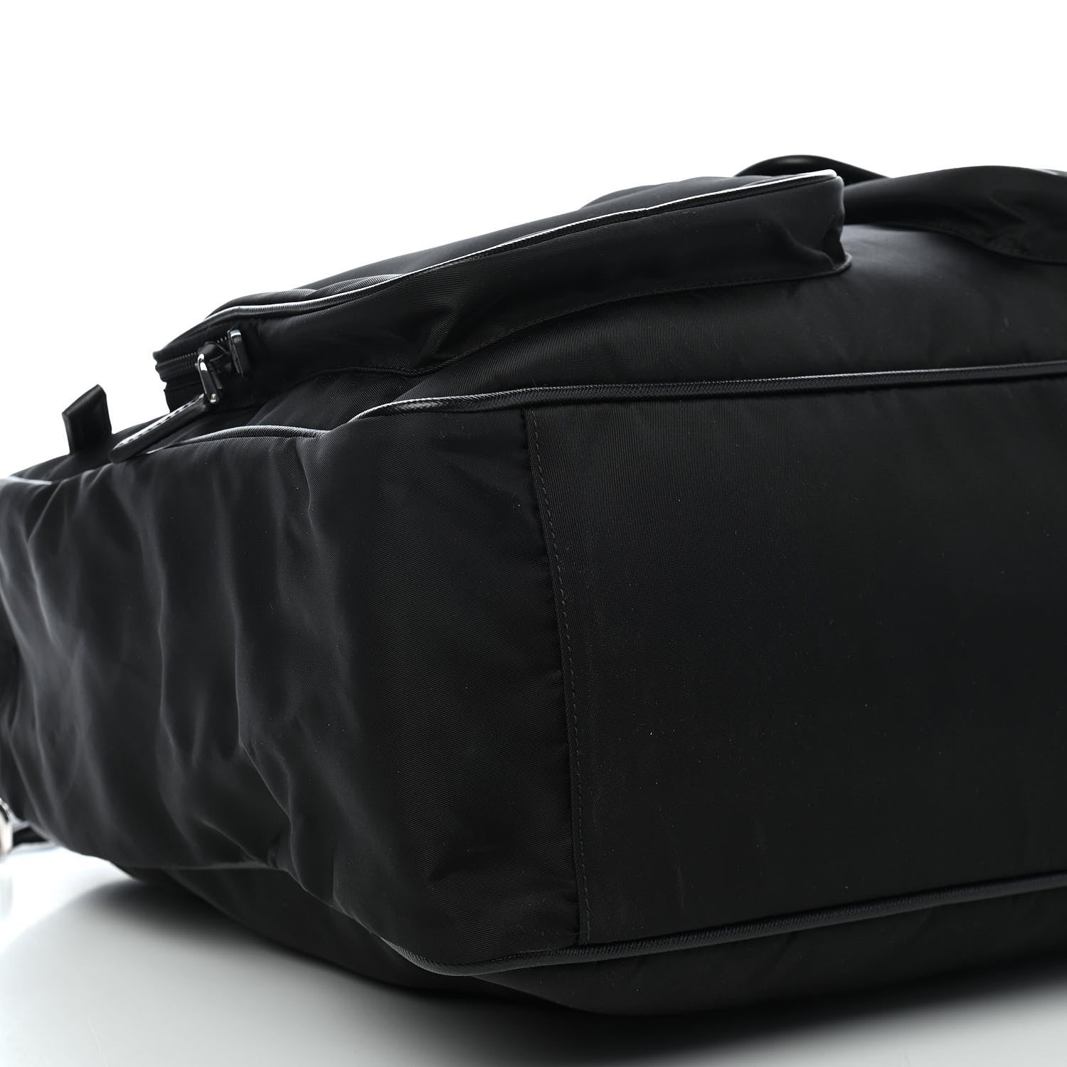 Prada Nylon Saffiano Front Pocket Tote Black 7 of 8