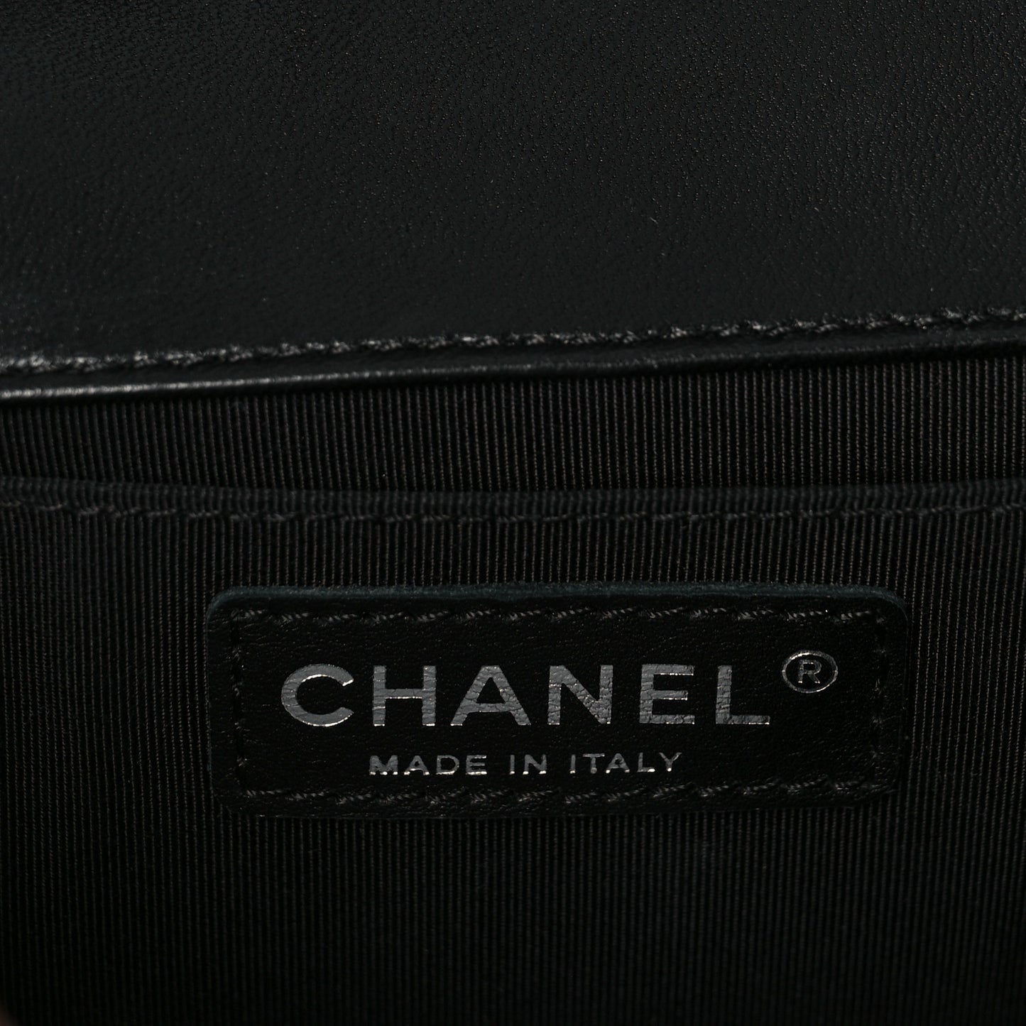 Lambskin Quilted Medium Boy Flap Black