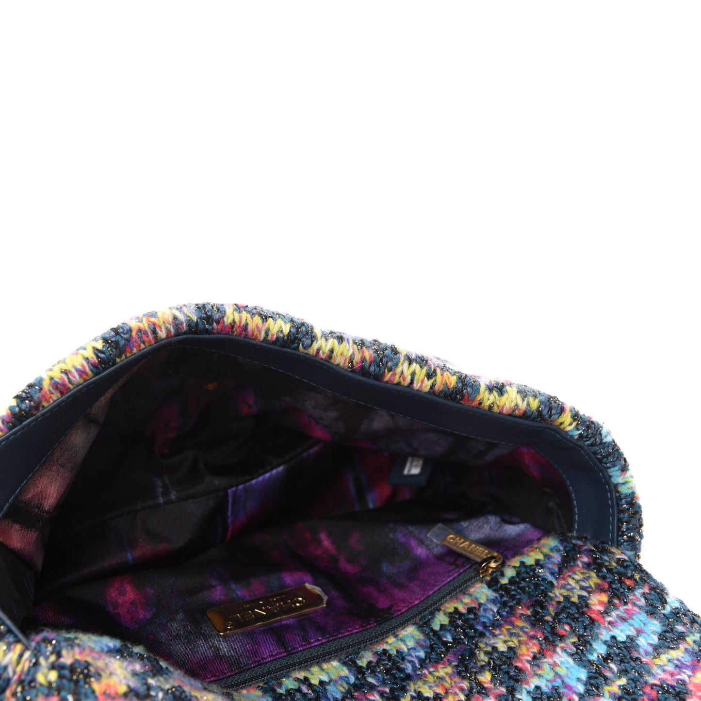Tweed Quilted Medium Chanel 19 Flap Dark Multicolor