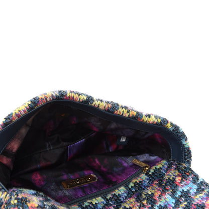 Chanel Tweed Quilted Medium Chanel 19 Flap Dark Multicolor 5 of 10