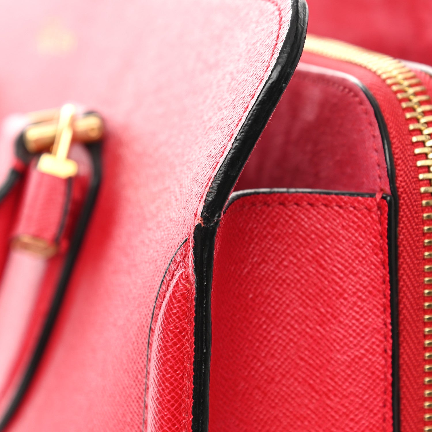 Alexander McQueen Saffiano Heroine Open Tote Red 13 of 16