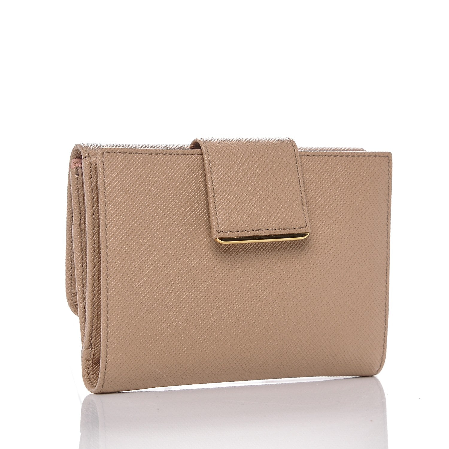 Prada Saffiano Multicolor Compact Wallet Cammeo Orchidea 3 of 6