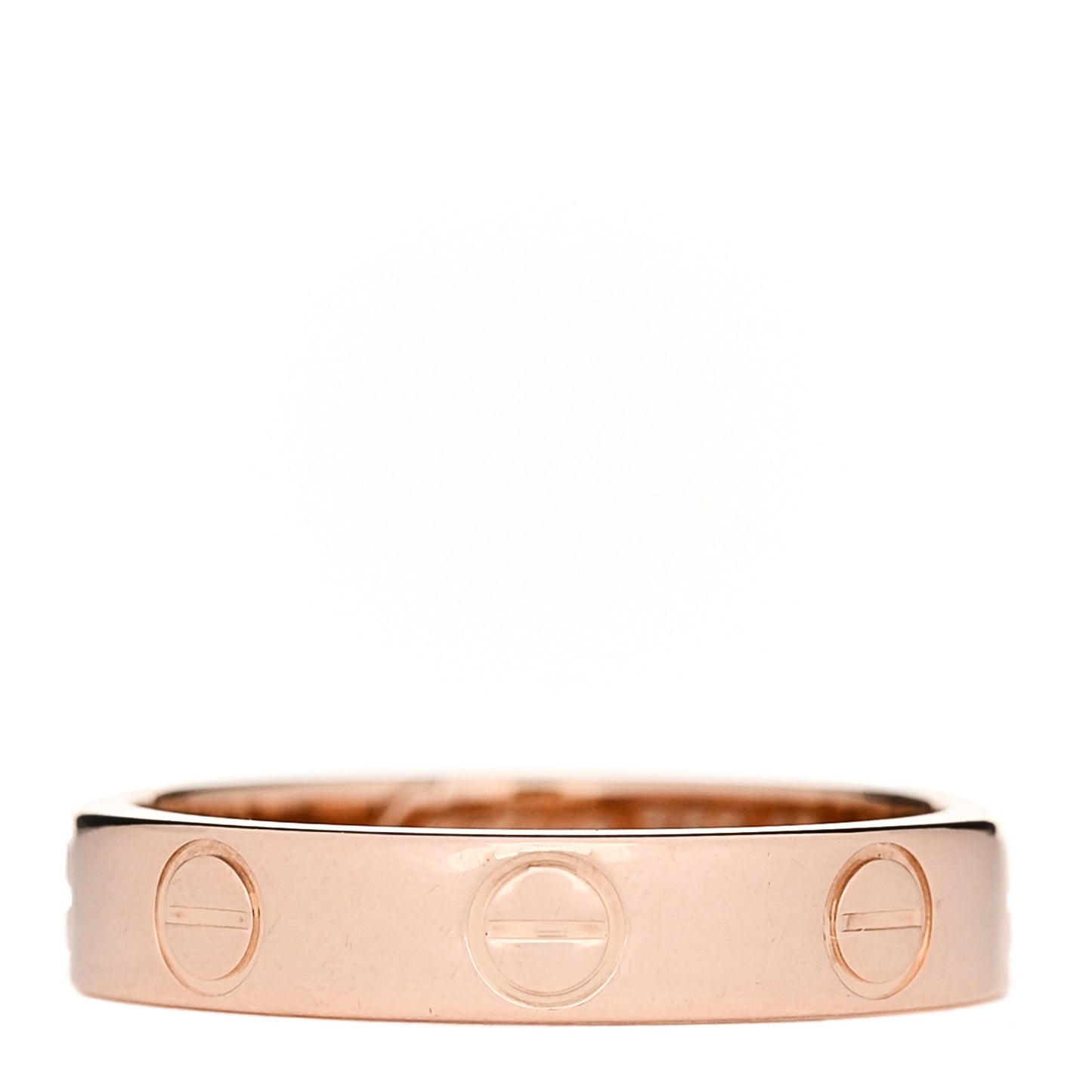 18K Pink Gold 3.5mm LOVE Wedding Band Ring 48 4.5
