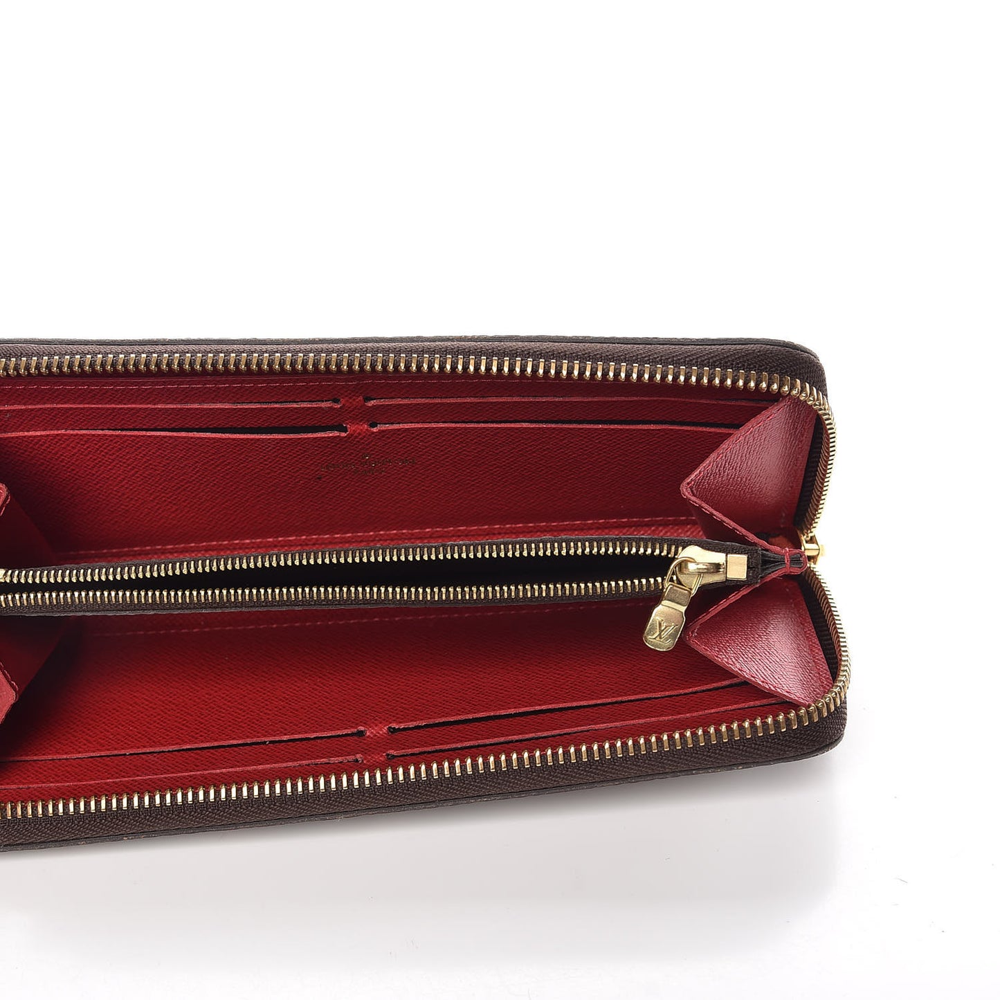Damier Ebene Clemence Wallet Cherry