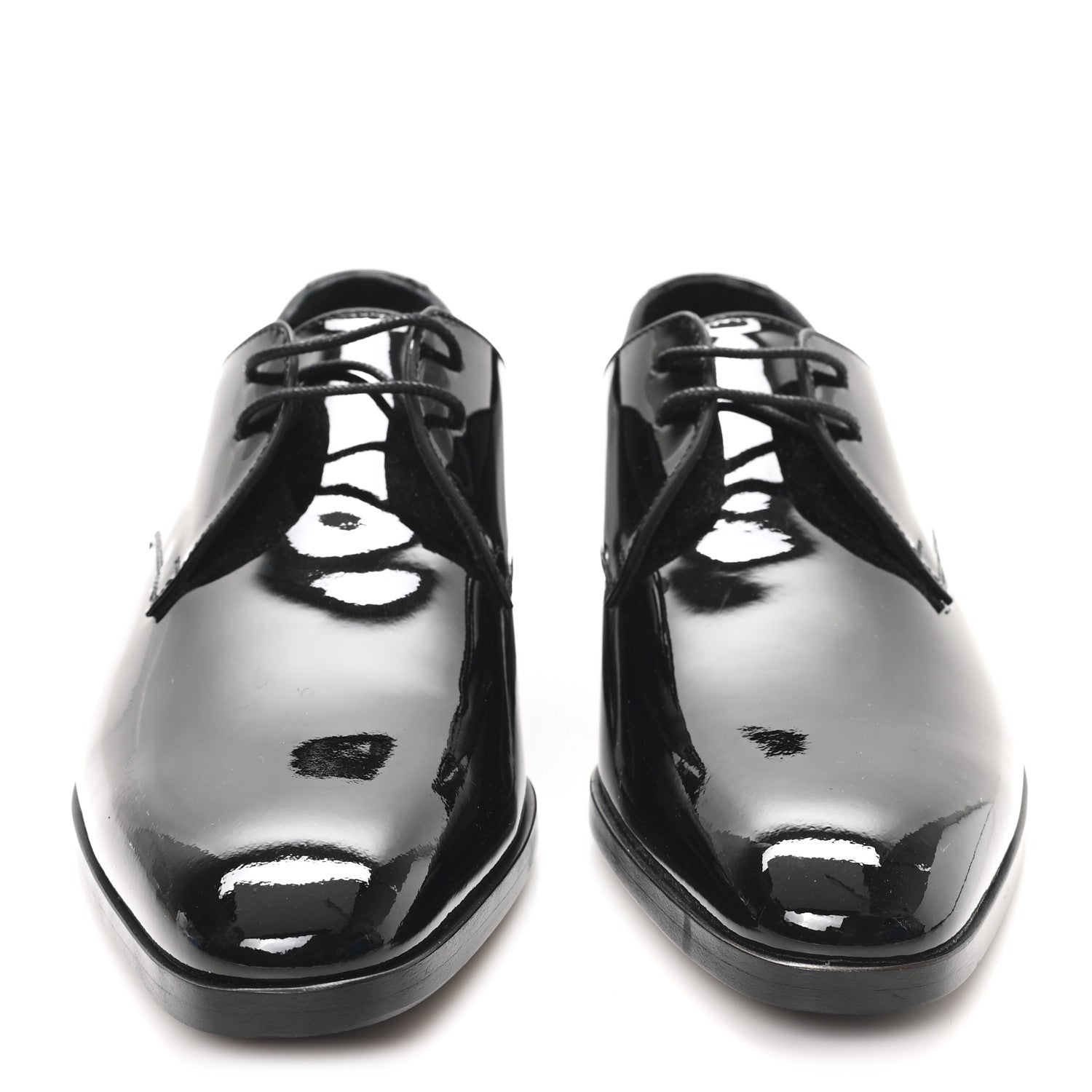 Saint Laurent Patent Baltimora Lace Up Derby Shoes 36.5 Black 3 of 9