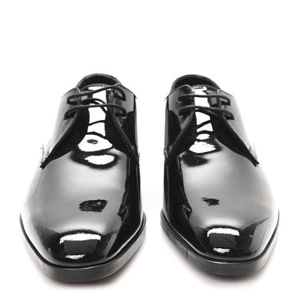 Saint Laurent Patent Baltimora Lace Up Derby Shoes 36.5 Black 3 of 9