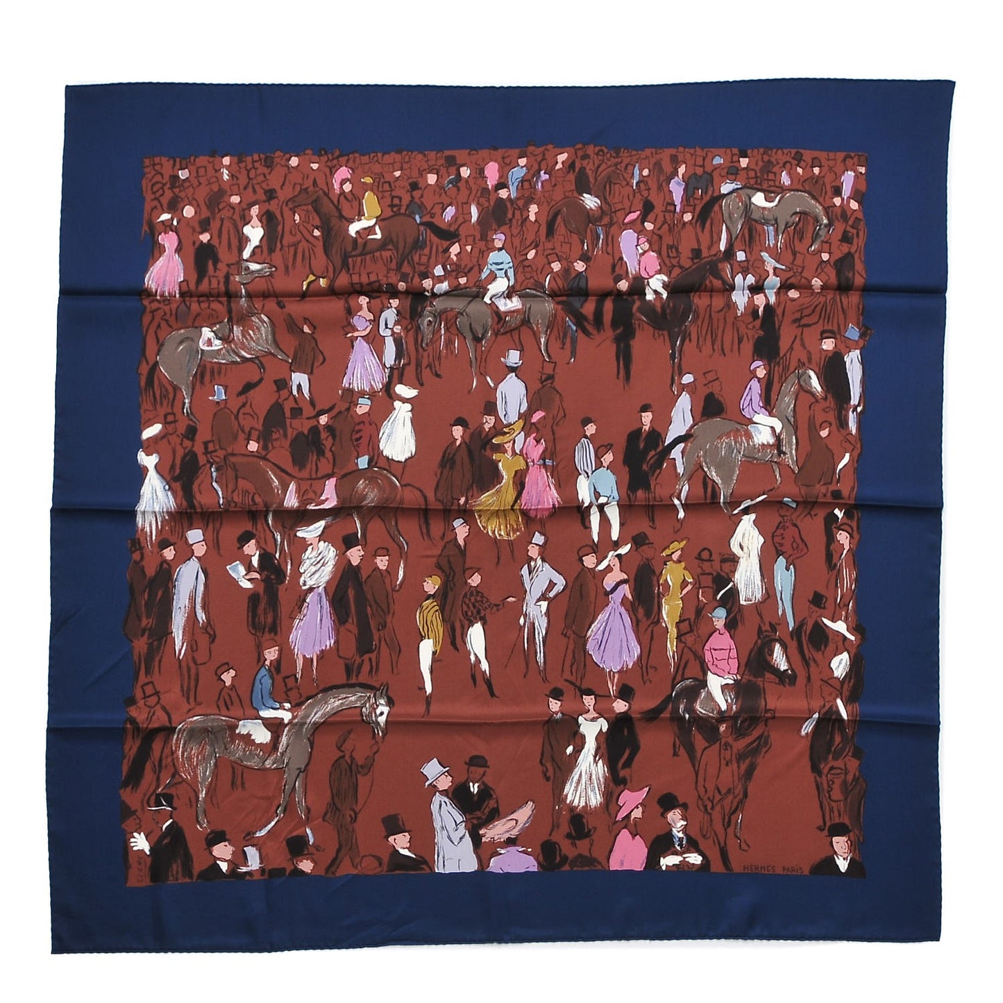 Silk Paddock Scarf 90 Multicolor