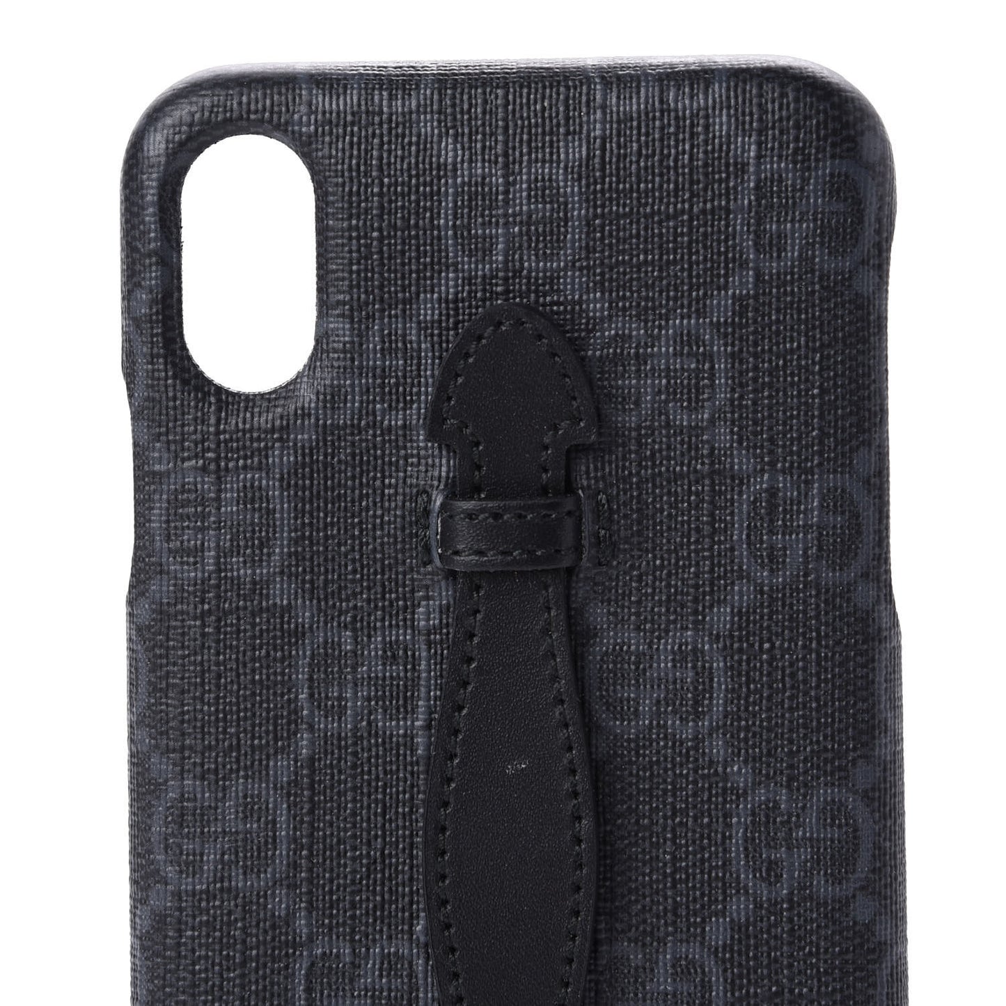 GG Supreme Monogram Top Handle iPhone XS Max Case Black