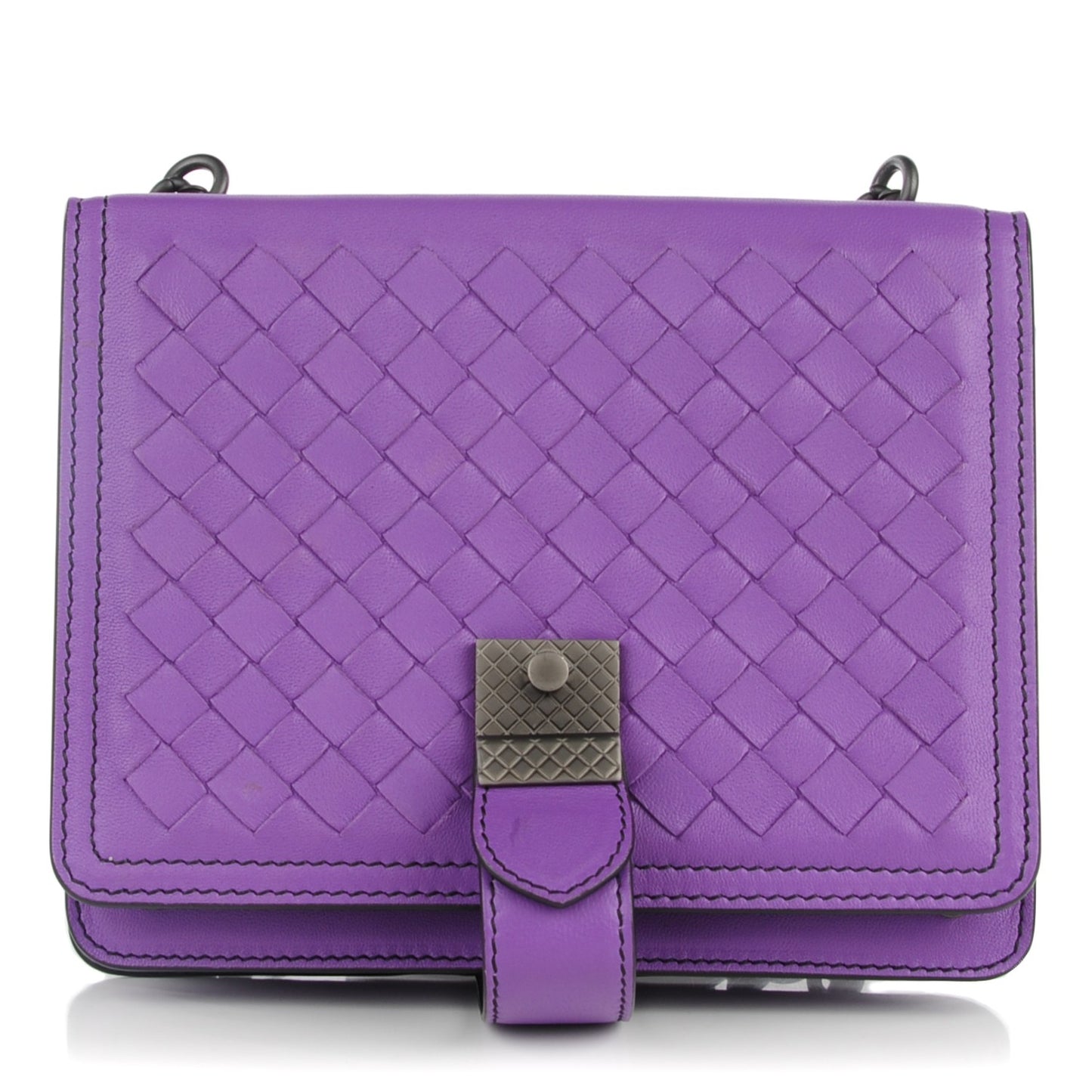 Nappa Intrecciato Shoulder Bag Byzantine