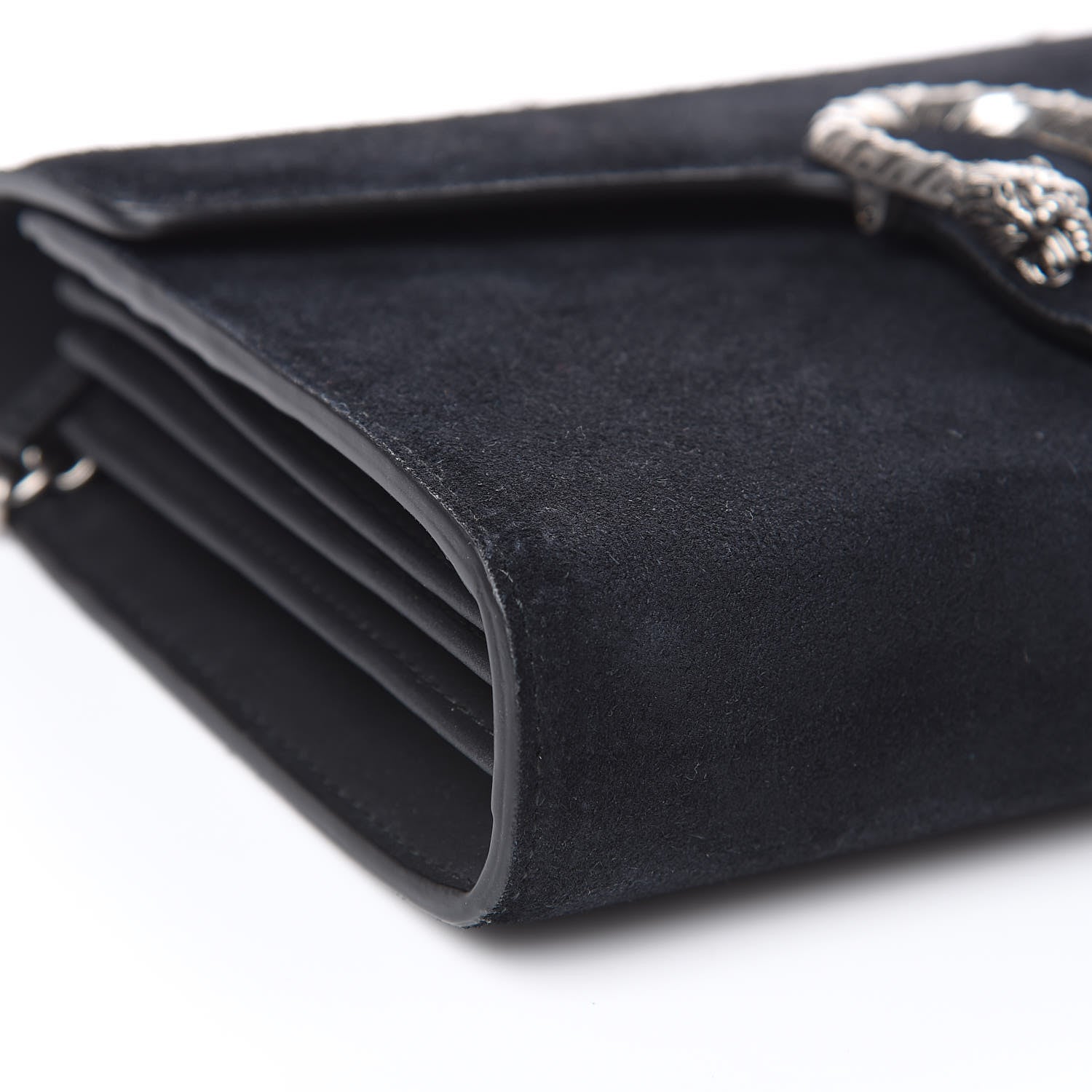 Gucci Suede Mini Dionysus Chain Wallet Black 7 of 12
