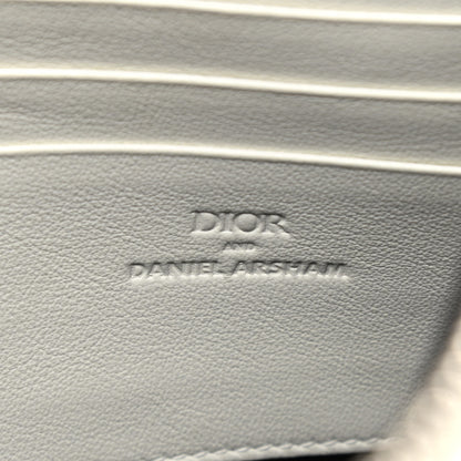Christian Dior X DANIEL ARSHAM Grained Calfskin Newspaper Wristlet White 6 of 7