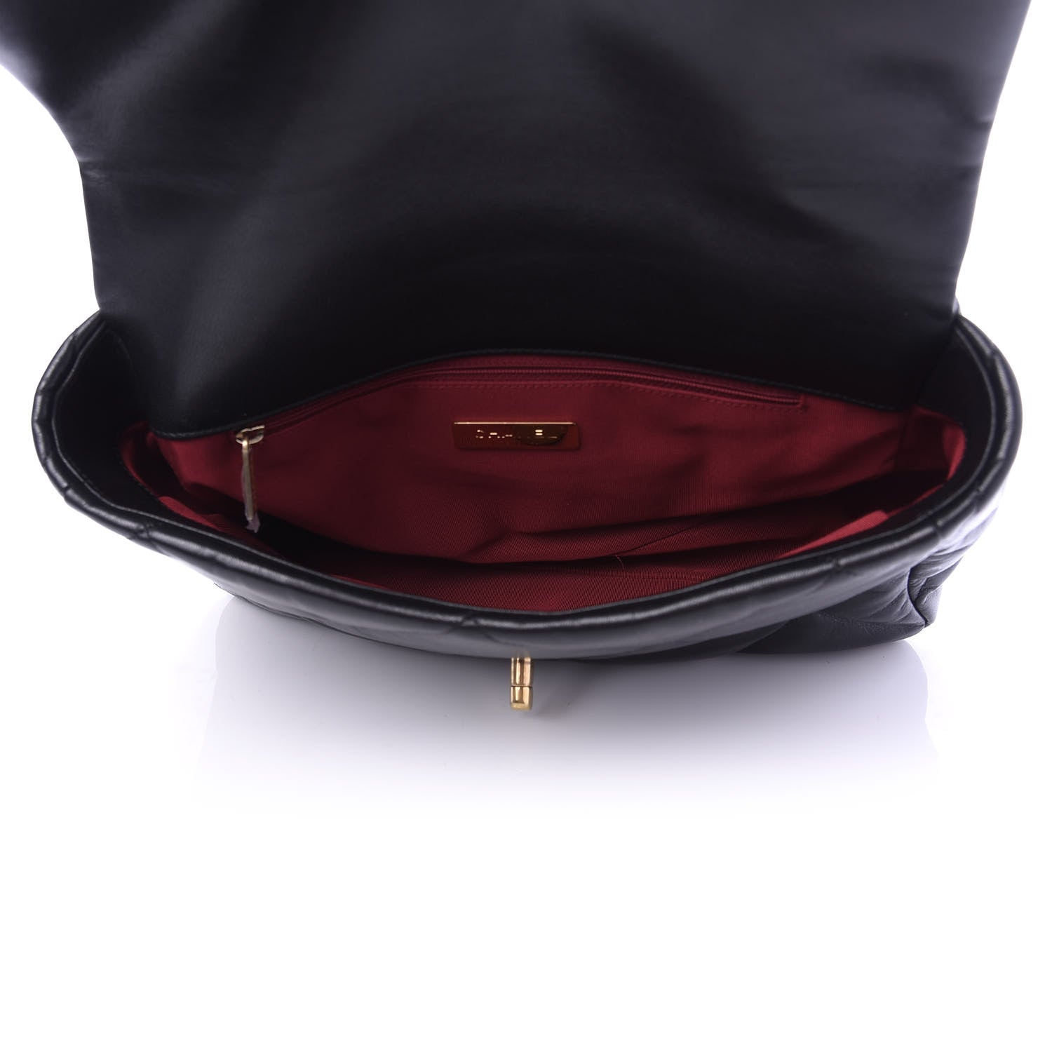Chanel Lambskin Quilted Large 19 Flap Black 5 of 10