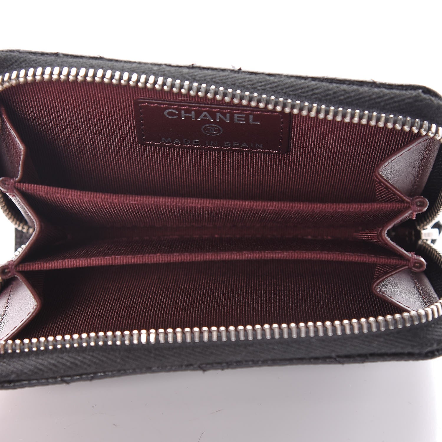 Chanel Caviar Quilted Zip Coin Purse Black 5 of 14