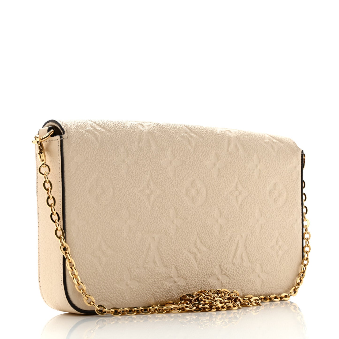Empreinte Pochette Felicie Chain Wallet Cream
