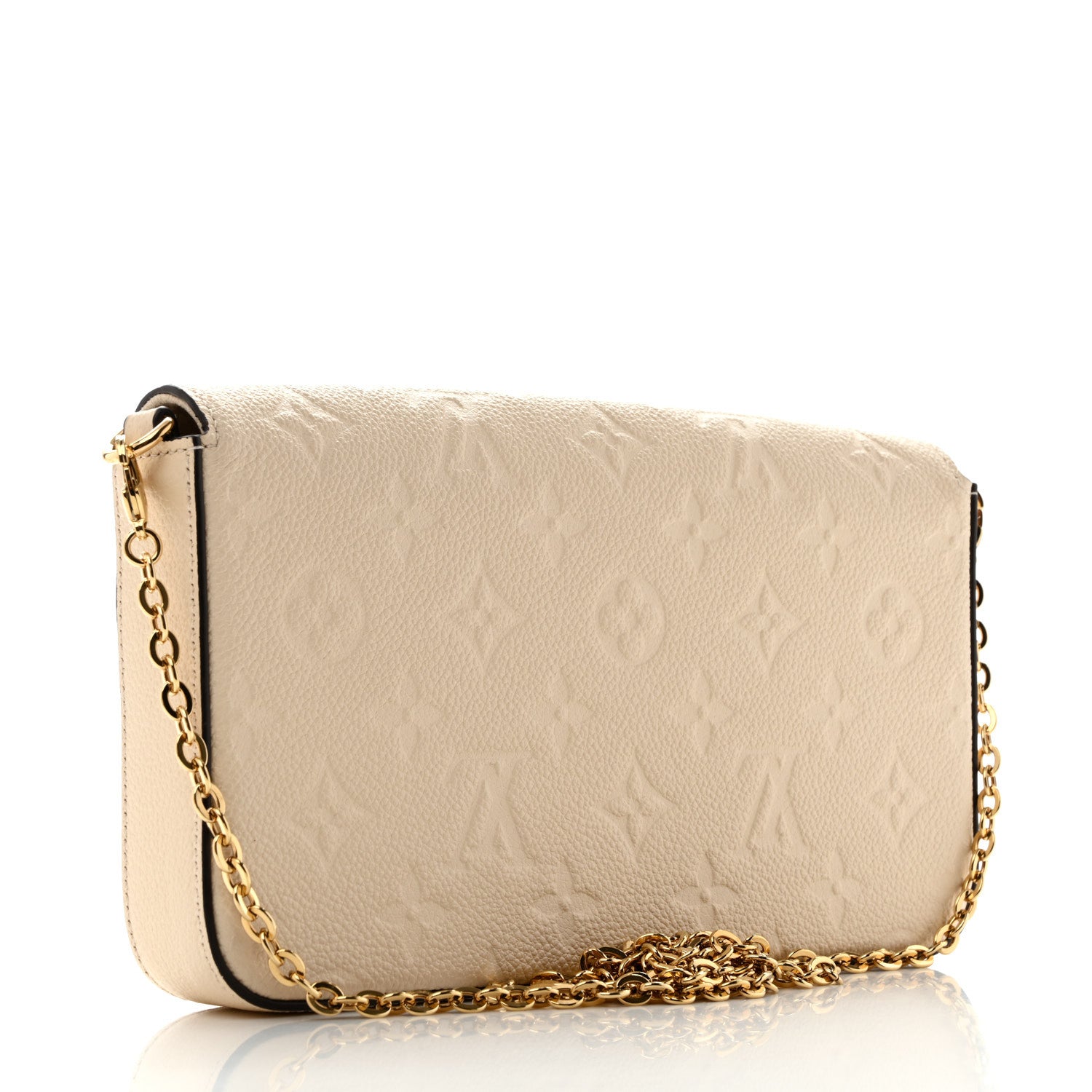 Louis Vuitton Empreinte Pochette Felicie Chain Wallet Cream 4 of 11