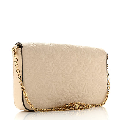 Louis Vuitton Empreinte Pochette Felicie Chain Wallet Cream 4 of 11
