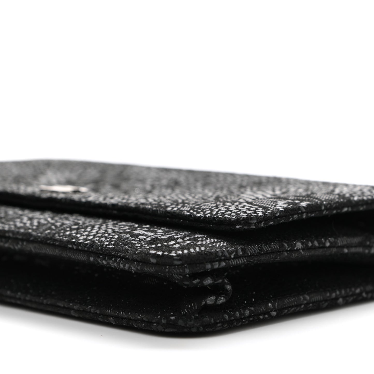 Lace Goatskin Wallet On Chain WOC Black