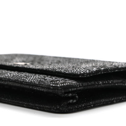 Chanel Lace Goatskin Wallet On Chain WOC Black 10 of 10