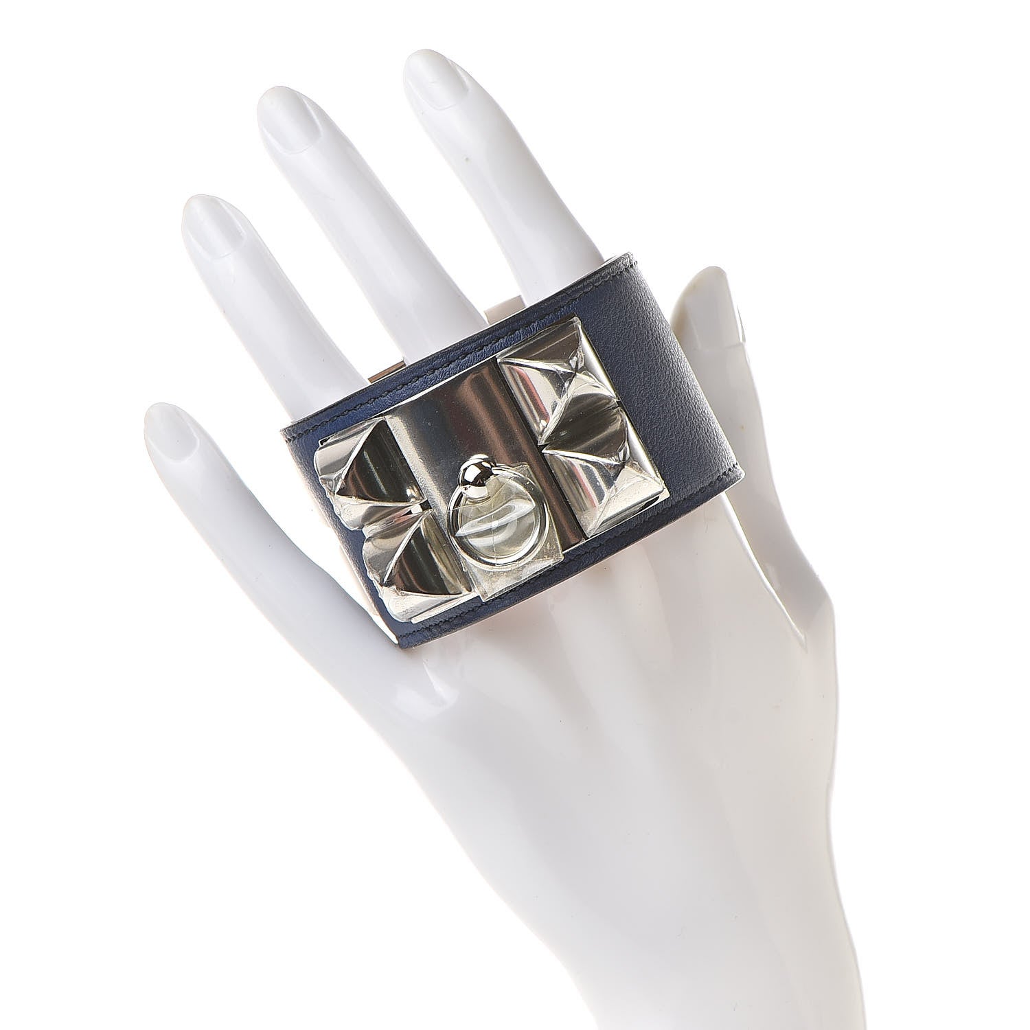 Hermes Swift Collier de Chien CDC Bracelet S Bleu Saphir 2 of 9