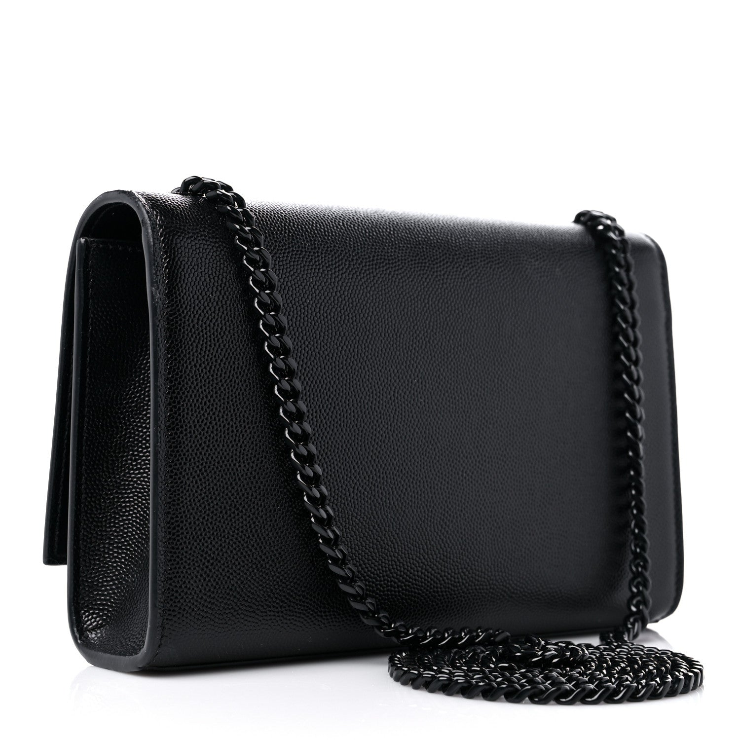 Saint Laurent Grain De Poudre Small Monogram Kate Satchel Black 3 of 11