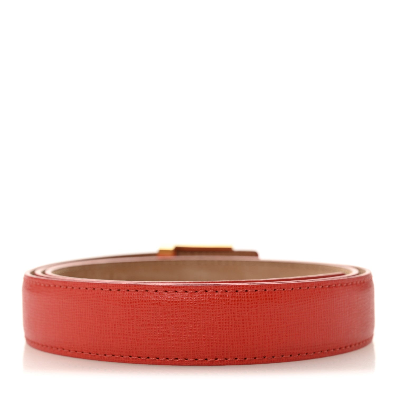 Fendi Vitello Elite FF Buckle Belt 85 34 Red 2 of 6