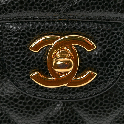Chanel Caviar Quilted Medium Double Flap Black 11 of 13