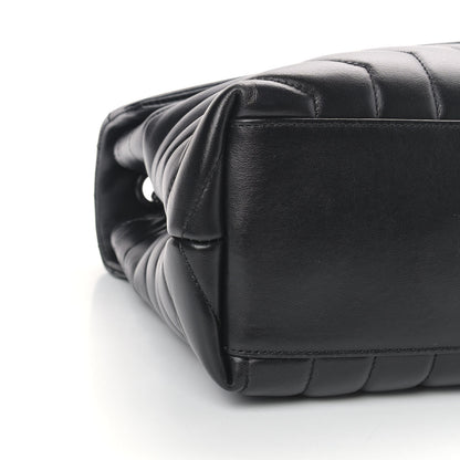 Saint Laurent Calfskin Y Quilted Monogram Medium Loulou Chain Satchel Black 9 of 12