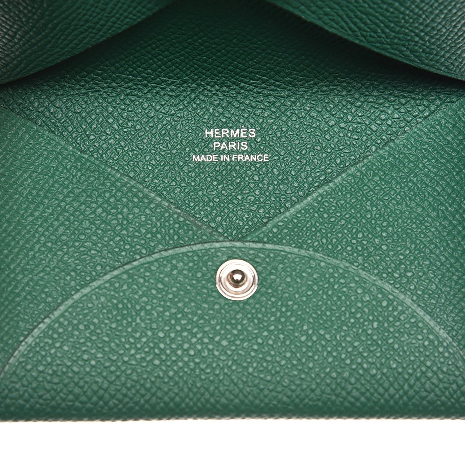 Hermes Epsom Calvi Card Case Vert Vertigo 8 of 8