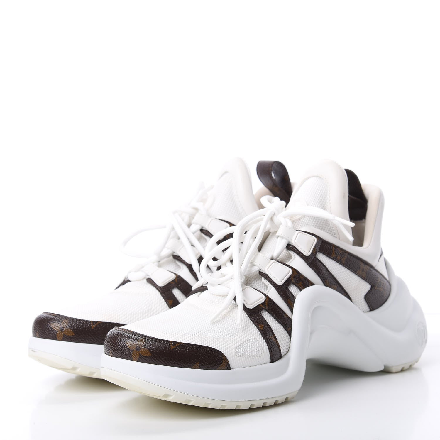 Louis Vuitton Patent Monogram LV Archlight Sneakers 39.5 White 3 of 13