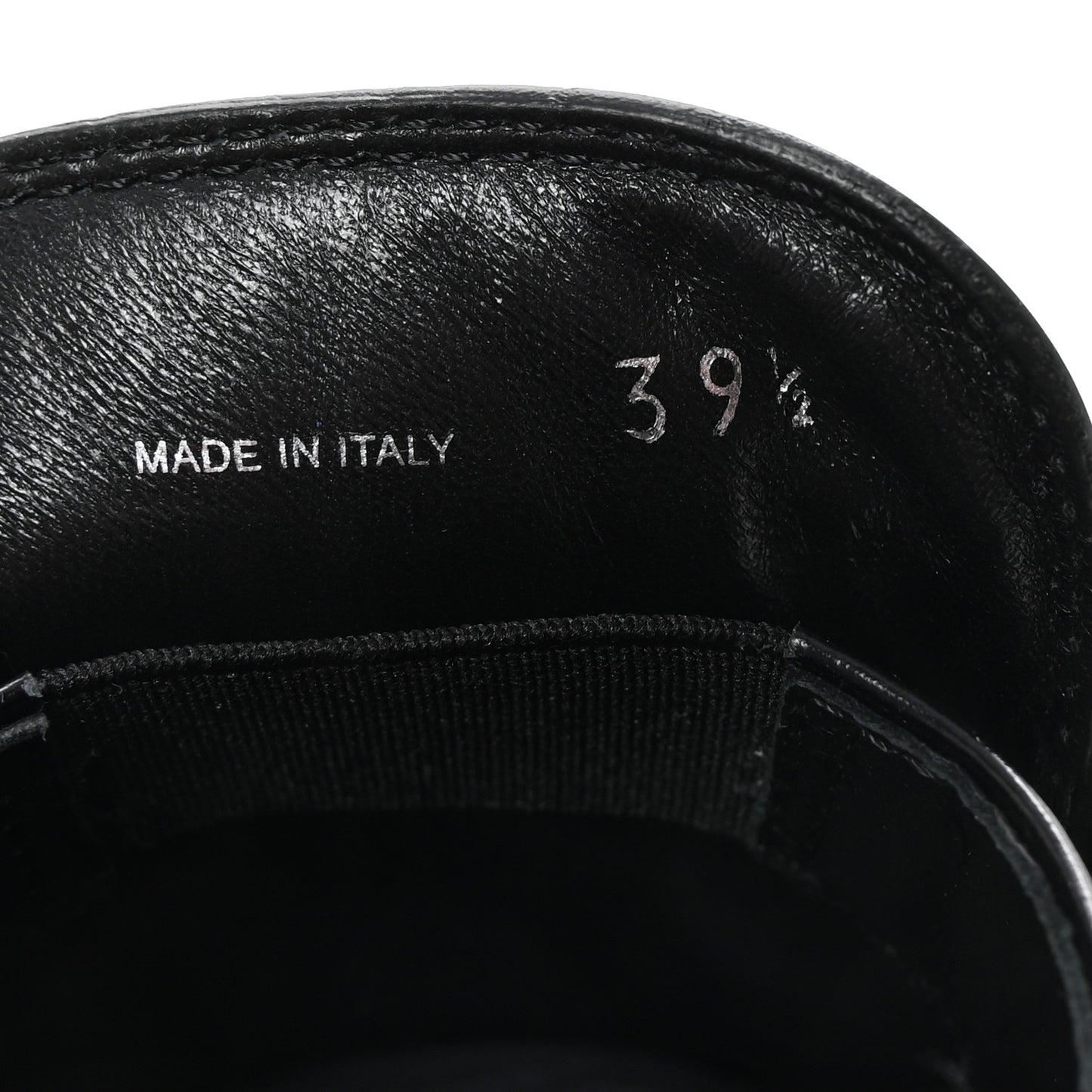 Spazzolato Metal Triangle Logo 85mm Loafers 39.5 Black