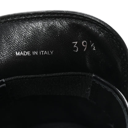 Prada Spazzolato Metal Triangle Logo 85mm Loafers 39.5 Black 9 of 10