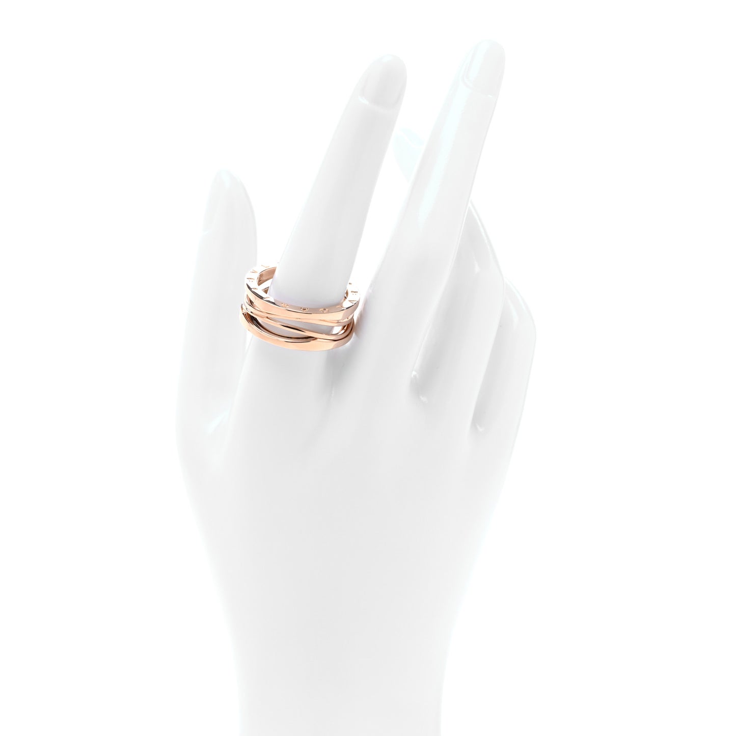 18K Rose Gold B.Zero1 Legend Three-Band Ring 63 10.25