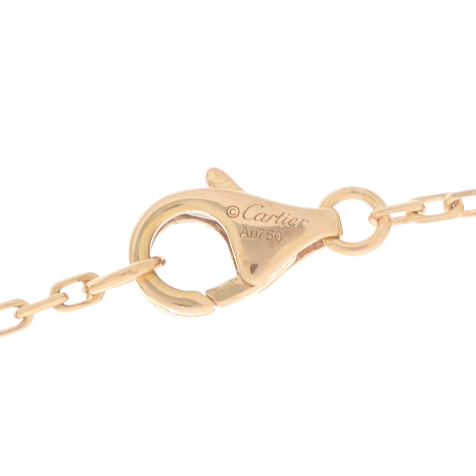 18K Pink Gold Diamond Interlocking LOVE Paved Necklace