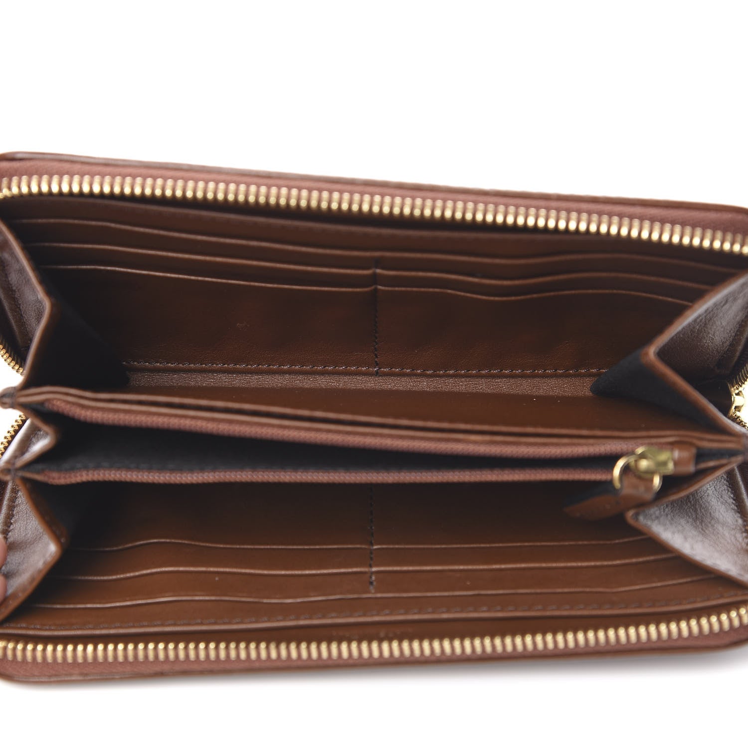 Burberry House Check Bridle Calfskin Ziggy Zip Around Wallet Dark Tan 5 of 12