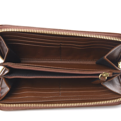 Burberry House Check Bridle Calfskin Ziggy Zip Around Wallet Dark Tan 5 of 12