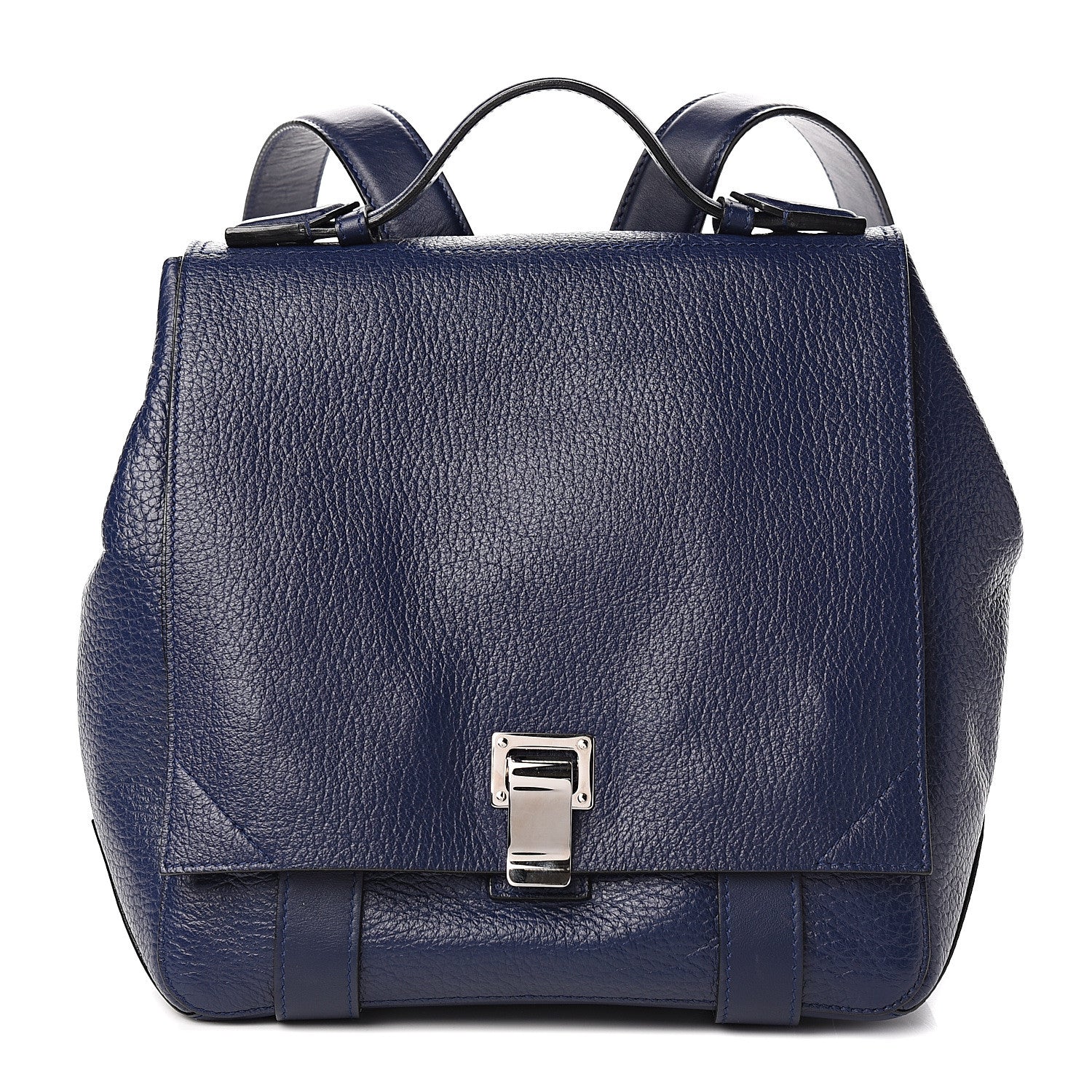 Proenza Schouler Pebbled Calfskin PS Courier Backpack New Navy 1 of 10