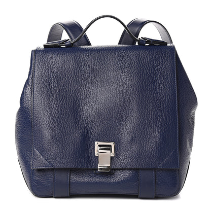 Proenza Schouler Pebbled Calfskin PS Courier Backpack New Navy 1 of 10