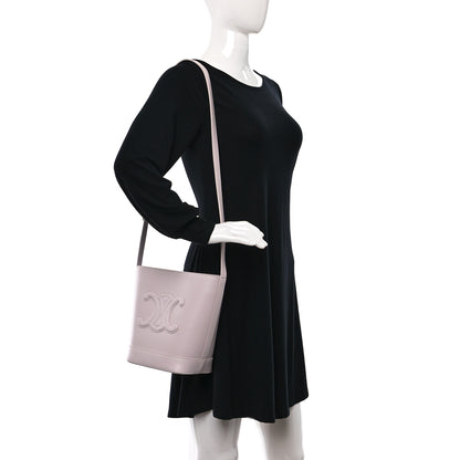 Celine Smooth Calfskin Small Cuir Triomphe Bucket Bag Poudre 2 of 9