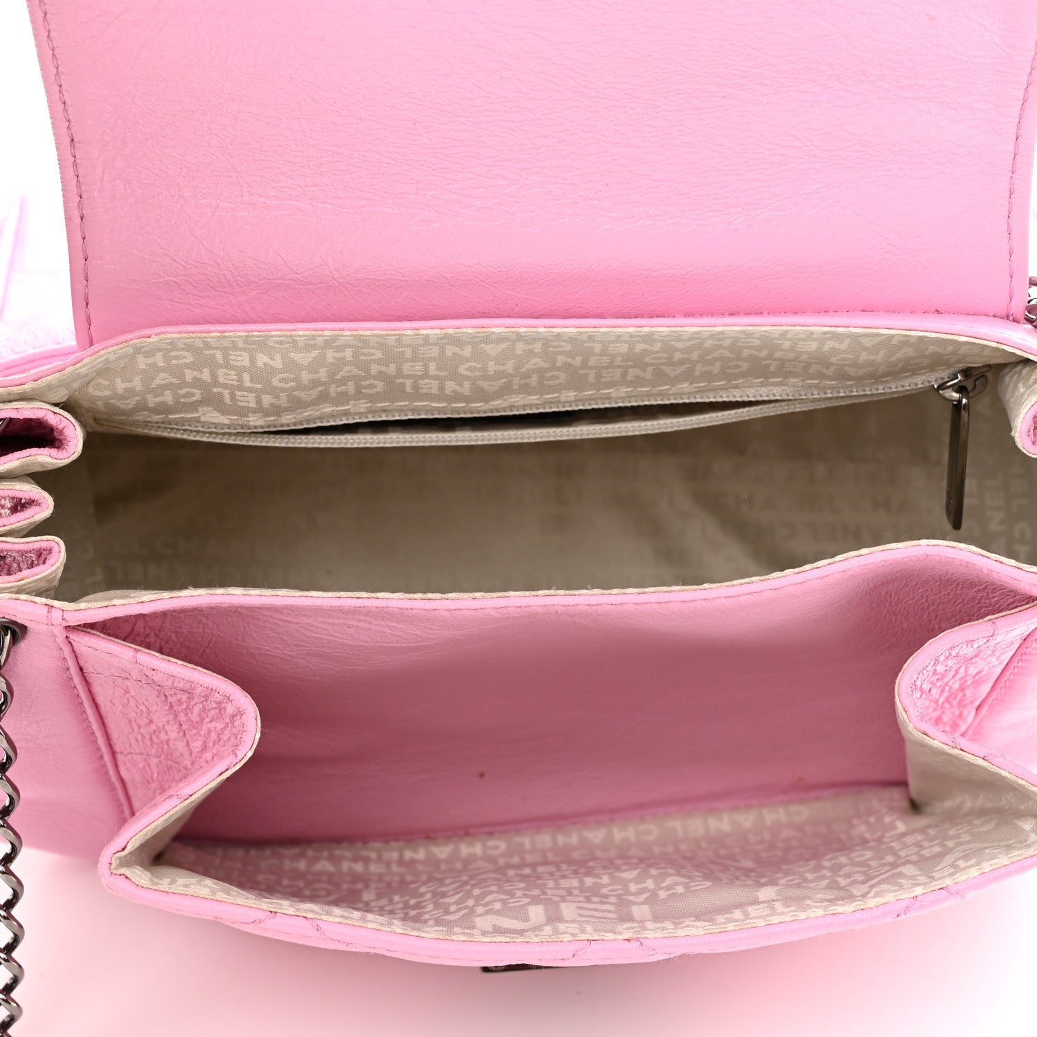 Chanel Glazed Calfskin Quilted Accordion Flap Pink 4 of 10