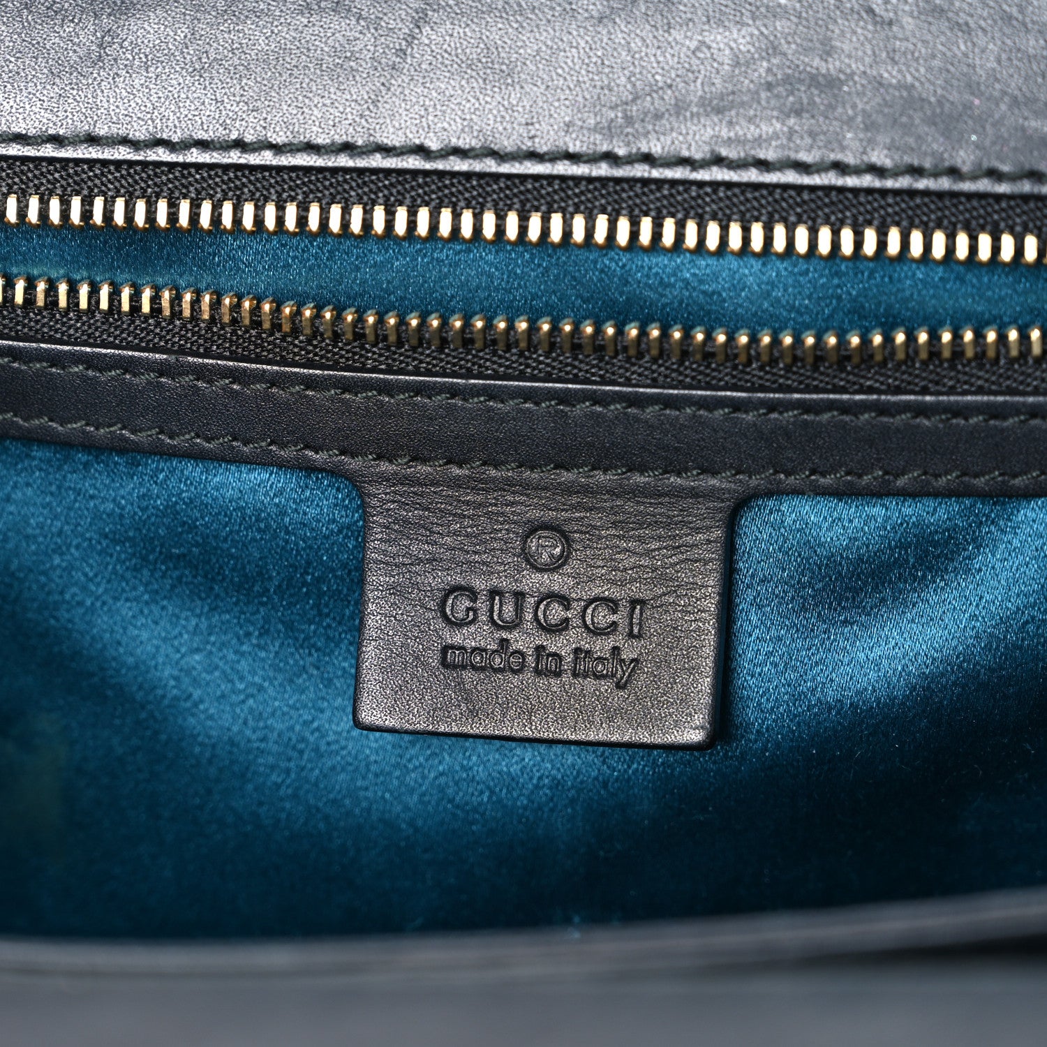 Gucci Suede Patent Web Dragon Embroidered Medium Ophidia Chain Shoulder Bag Blue Multicolor Black 6 of 11