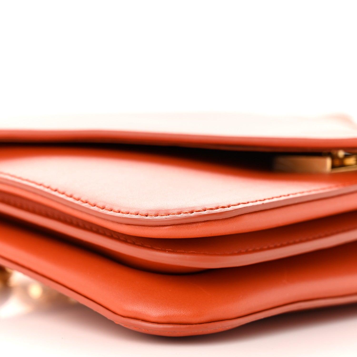 Bottega Veneta Calfskin Mount Envelope Bag Maple 10 of 11