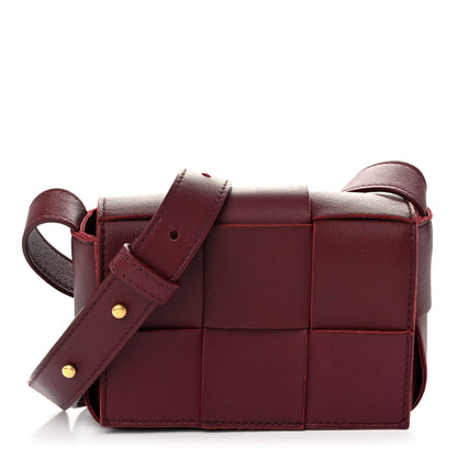Bottega Veneta Lambskin Maxi Intrecciato Extra Mini Cassette Crossbody Bag Barolo 1 of 9