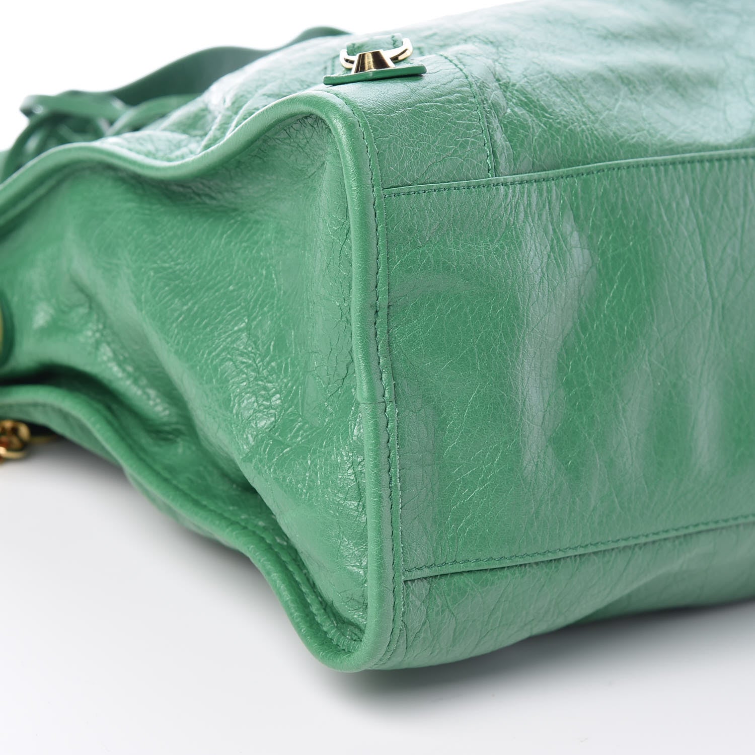 Balenciaga Agneau Classic Gold Hardware City Vert Emeraude 9 of 10