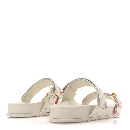 Louis Vuitton LV X TM Monogram Cerises Bom Dia Comfort Mule Sandals 42 White 5 of 9