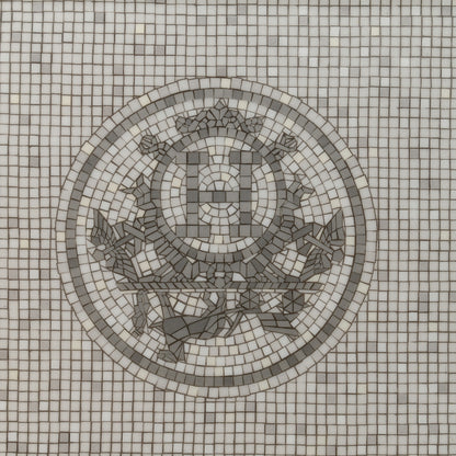 Hermes Porcelain Mosaique Au 24 Platinum Square Plate N°3 4 of 7